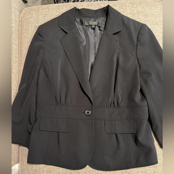 Nine West Jackets & Blazers - Nine West Black Peplum Blazer Jacket | Size 12 | Career Workwear Like New!